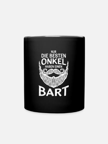 Die besten Onkel haben einen Bart Onkel - Tasse einfarbig - Schwarz