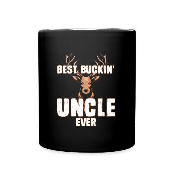 Best Buckin Uncle Ever Bester Onkel - Tasse einfarbig - Schwarz - Vorne
