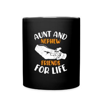 Aunt and Nephew Friends for Life Aunt - Full Colour Mug - black - Front
