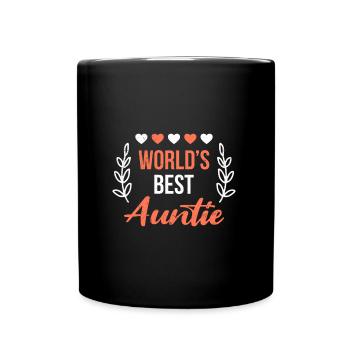 The best aunt in the world Godmother Cool aunt - Full Colour Mug - black - Front