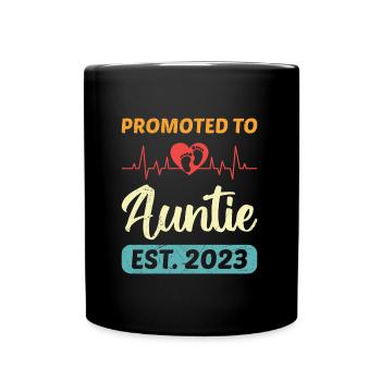 Promu tante 2023 Promotion Meilleure tante - Mug uni - noir - Devant