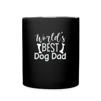 The best dog dad in the world - Full Colour Mug - black - Front