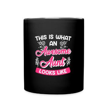 This is what the best aunt in the world looks like Super Aunt - Full Colour Mug - black - Front