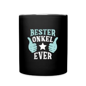 Bester Onkel ever - Tasse einfarbig - Schwarz - Vorne