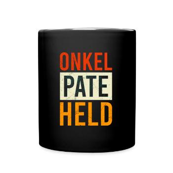 Pate Held Onkel - Tasse einfarbig - Schwarz - Vorne