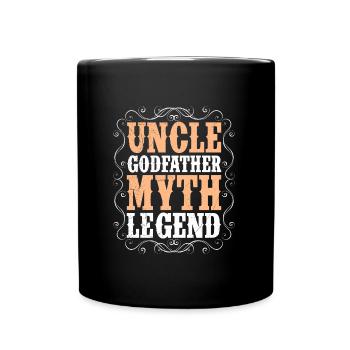 Onkel Pate Mythos Legende - Tasse einfarbig - Schwarz - Vorne