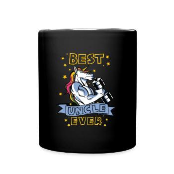 Best Uncle ever Bodybuilder Uncle Unicorn Uncle - Full Colour Mug - black - Front