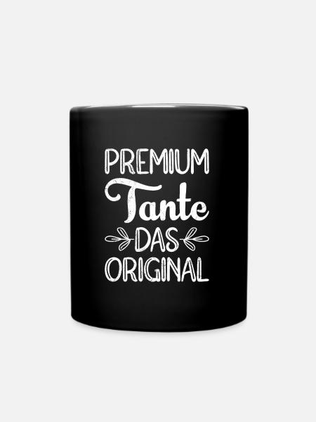 Premium Tante das Original Patentante Coole Tante - Tasse einfarbig - Schwarz
