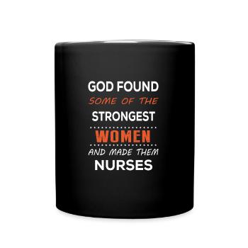 Infirmière Femme forte - Mug uni - noir - Devant