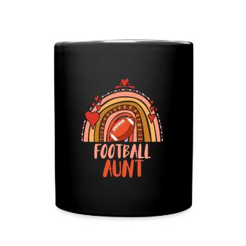 Tante de football ma tante va au football avec moi - Mug uni - noir - Devant