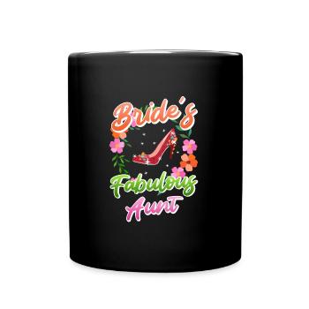 Godmother the bride's aunt best aunt - Full Colour Mug - black - Front