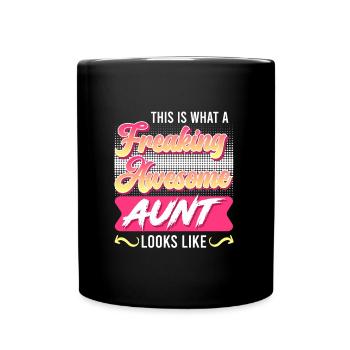 This is what a really cool aunt looks like Best Aunt - Full Colour Mug - black - Front