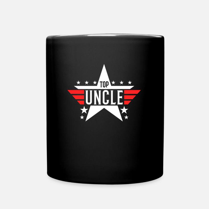 Top Onkel - Tasse einfarbig - Schwarz