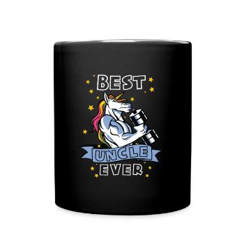 Best Uncle ever Bodybuilder Uncle Unicorn Uncle - Full Colour Mug - black - Front