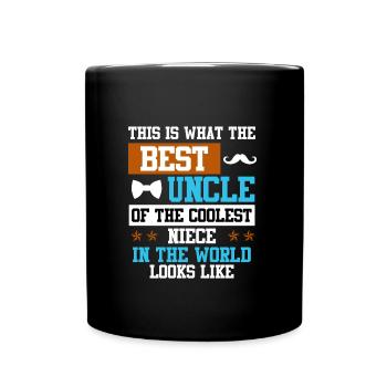 Meilleur oncle de la nièce la plus cool du monde - Mug uni - noir - Devant