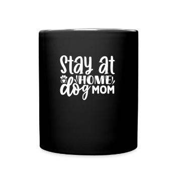 Hundemama zu Hause - Tasse einfarbig - Schwarz - Vorne