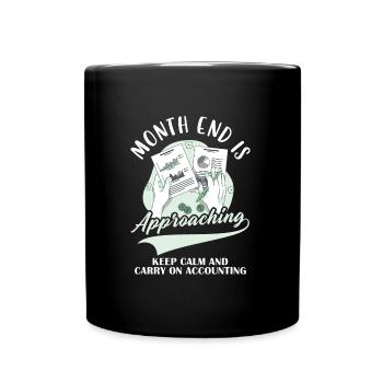 Ruhe bewahren und weiterrechnen - Tasse einfarbig - Schwarz - Vorne