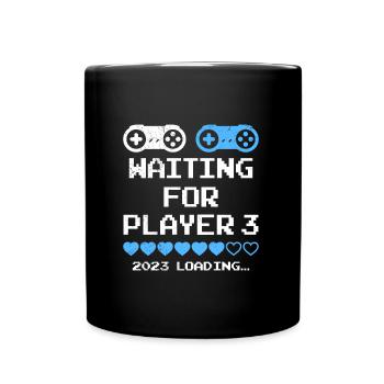 En attendant le joueur 3 Futurs Parents Papa Maman - Mug uni - noir - Devant