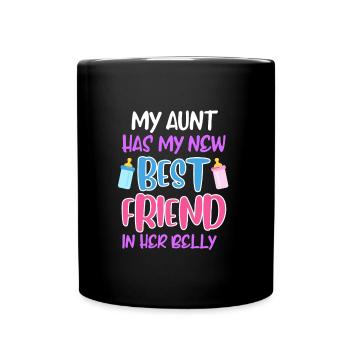 Meilleure amie Meilleure amie Tante enceinte - Mug uni - noir - Devant