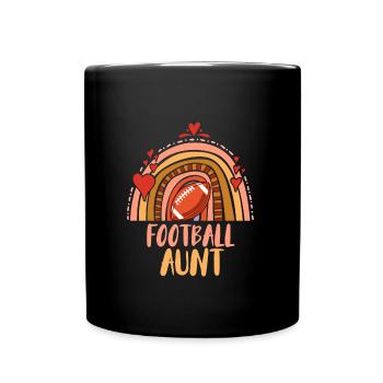 Tante de football ma tante va au football avec moi - Mug uni - noir - Devant