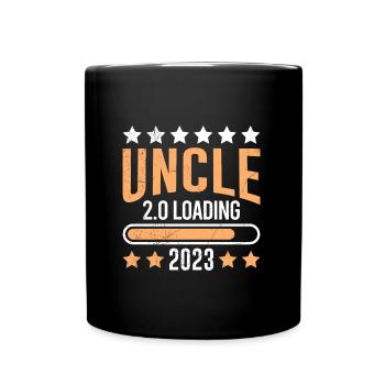 Onkel 2.0 lädt zweifacher Onkel - Tasse einfarbig - Schwarz - Vorne