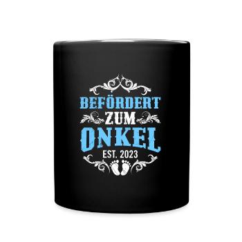 Onkel 2023 - Tasse einfarbig - Schwarz - Vorne