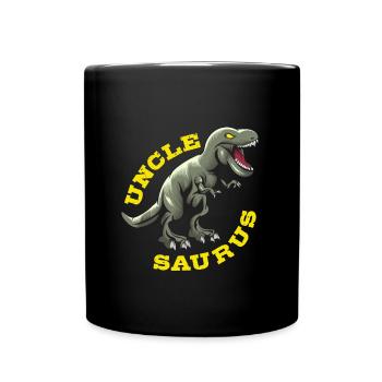 Onkel Saurus - Tasse einfarbig - Schwarz - Vorne