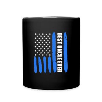 USA Uncle Best Uncle - Full Colour Mug - black - Front