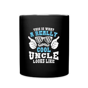 This is what a really cool uncle looks like - Full Colour Mug - black - Front