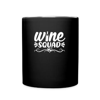Troupe de vin - Mug uni - noir - Devant