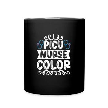 Picu Krankenschwester - Tasse einfarbig - Schwarz - Vorne
