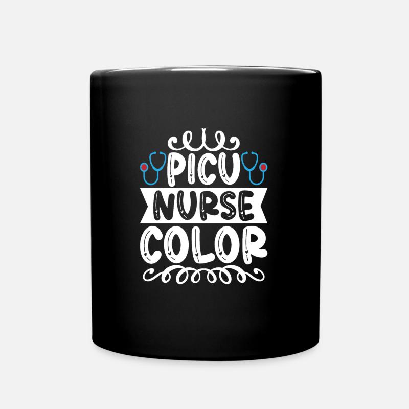 Picu Krankenschwester - Tasse einfarbig - Schwarz