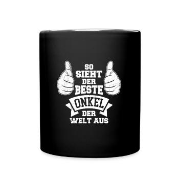 So sieht der beste Onkel der Welt aus Onkel - Tasse einfarbig - Schwarz - Vorne
