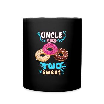 Oncle des deux bonbons Oncle de deux - Mug uni - noir - Devant