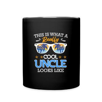 This is what a really cool uncle looks like - Full Colour Mug - black - Front