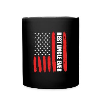 USA Uncle Best Uncle - Full Colour Mug - black - Front