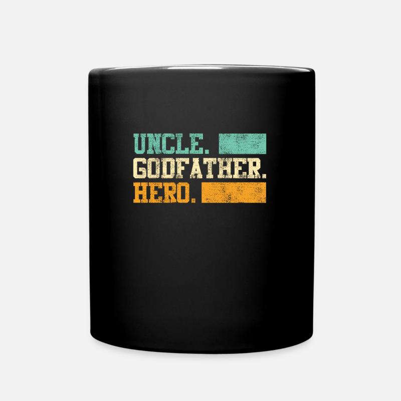 Onkel Pate Held Onkel - Tasse einfarbig - Schwarz
