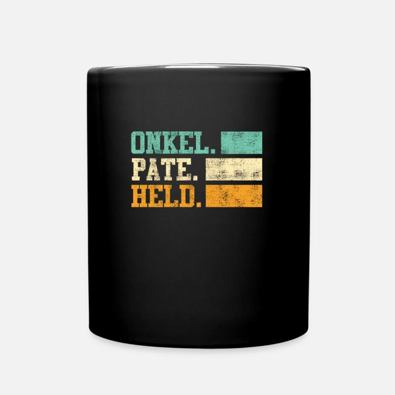 Onkel Pate Held Onkel - Tasse einfarbig - Schwarz