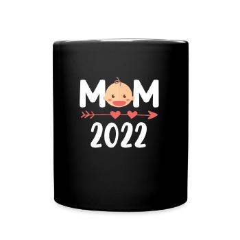 Werdende Mama 2024 Mutter 2022 Schwanger - Tasse einfarbig - Schwarz - Vorne