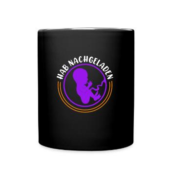 Ich habe nachgeladen zweites Kind - Tasse einfarbig - Schwarz - Vorne