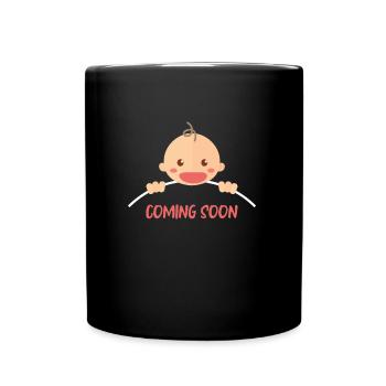 Expectant Mama Baby Birth Baby coming soon - Full Colour Mug - black - Front