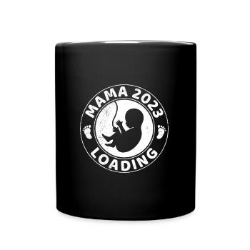 Mom 2023 loading expectant mom - Full Colour Mug - black - Front