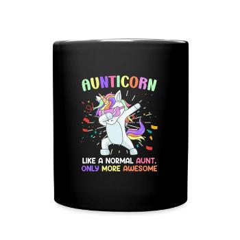 Unicorn aunt mine is better than your aunt - Full Colour Mug - black - Front