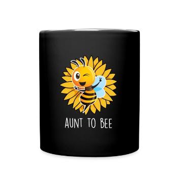 Auntie to bee Bee I'm going to be an aunt you're going to be an aunt - Full Colour Mug - black - Front