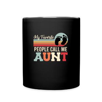 Marraine Mes proches m’appellent tante - Mug uni - noir - Devant