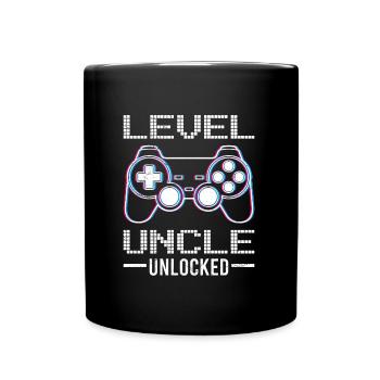 Level Unlocked Uncle - Full Colour Mug - black - Front