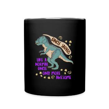 Oncle Saurus comme oncle normal seulement plus cool - Mug uni - noir - Devant