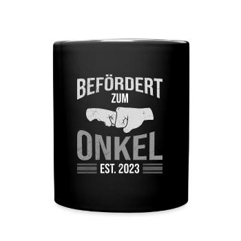 Befördert zum Onkel 2023 - Tasse einfarbig - Schwarz - Vorne