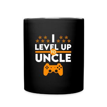 I level Up to Uncle Surprise Uncle 2023 - Full Colour Mug - black - Front