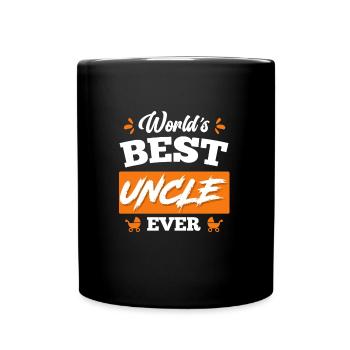 World s best Uncle ever Bester Onkel - Tasse einfarbig - Schwarz - Vorne